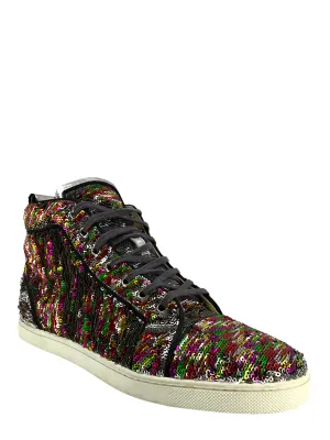 Christian Louboutin Metallic Sequin Womens Bip Bip Orlato Sneaker Size 10