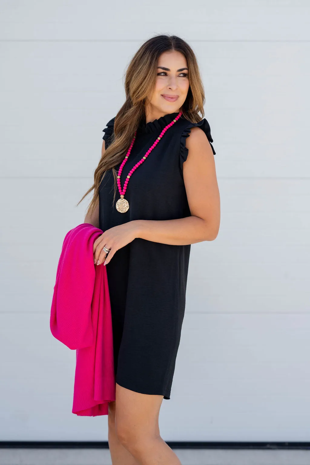 Classic Ruffle Trim Tank Dress