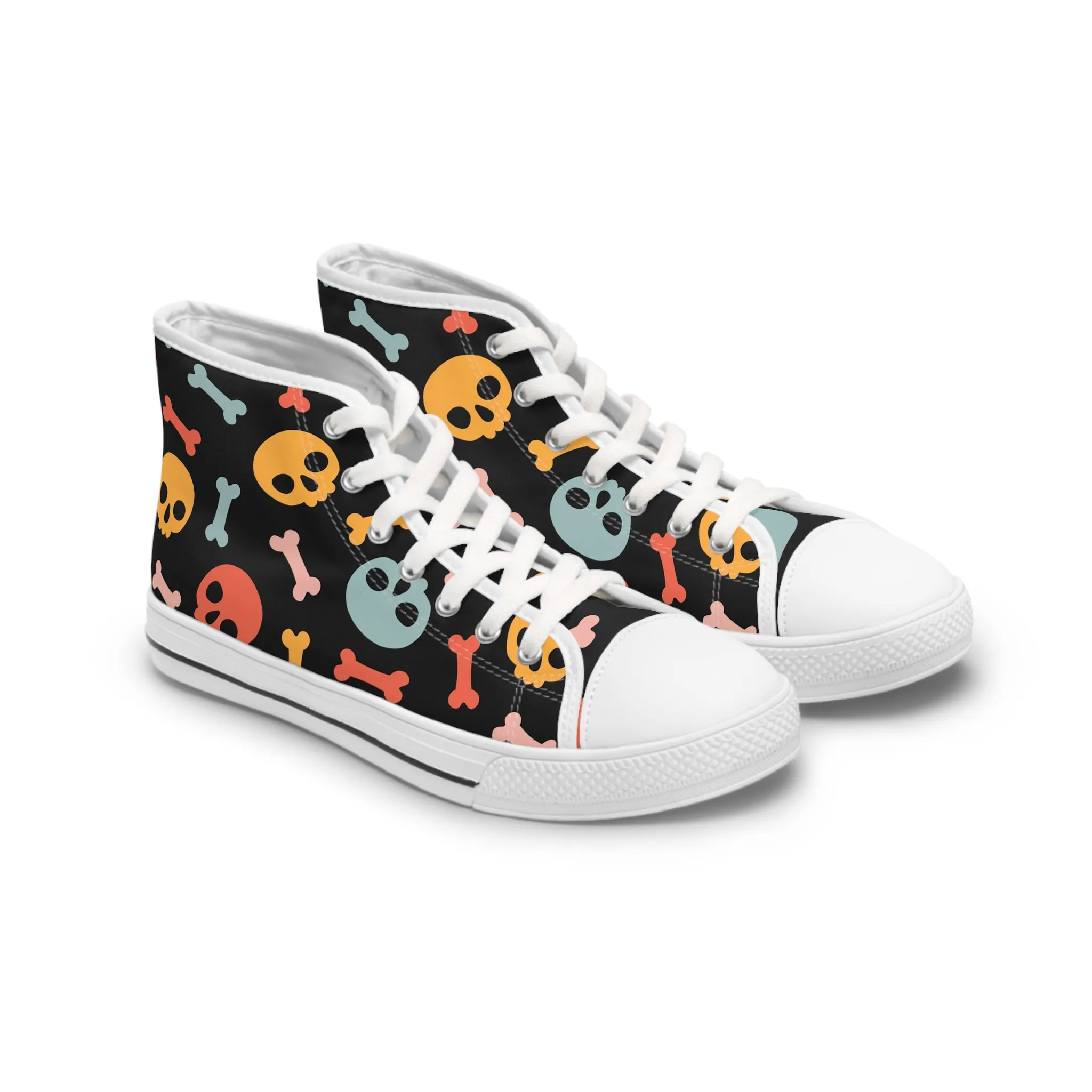 Colorful Skulls Women's High Top Sneakers