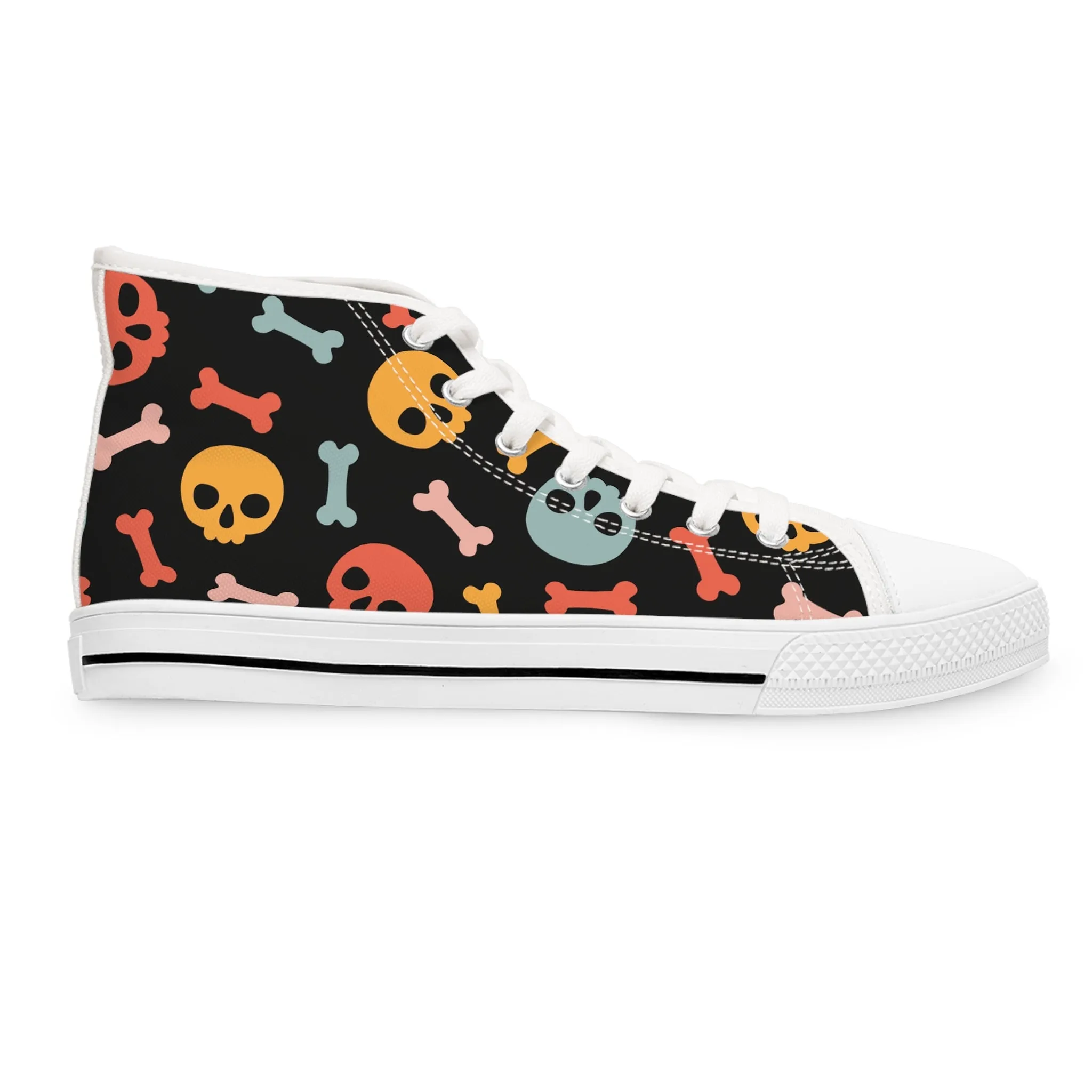 Colorful Skulls Women's High Top Sneakers