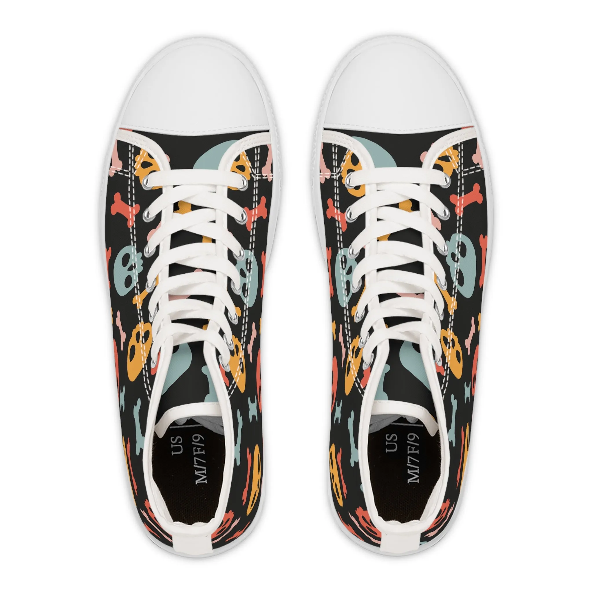 Colorful Skulls Women's High Top Sneakers