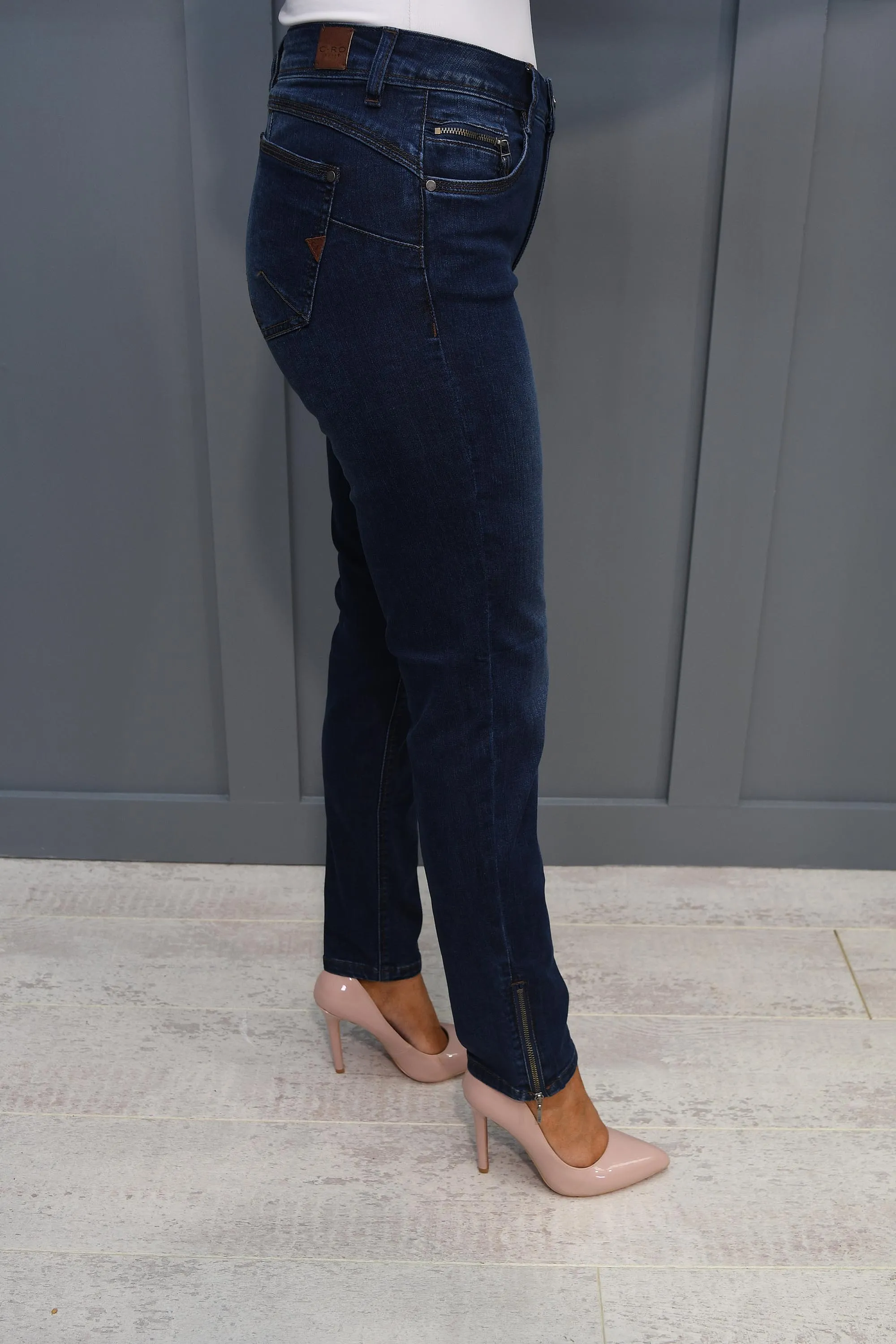 Cro Blue Denim Jean With Side Zip - 6192 692 6569