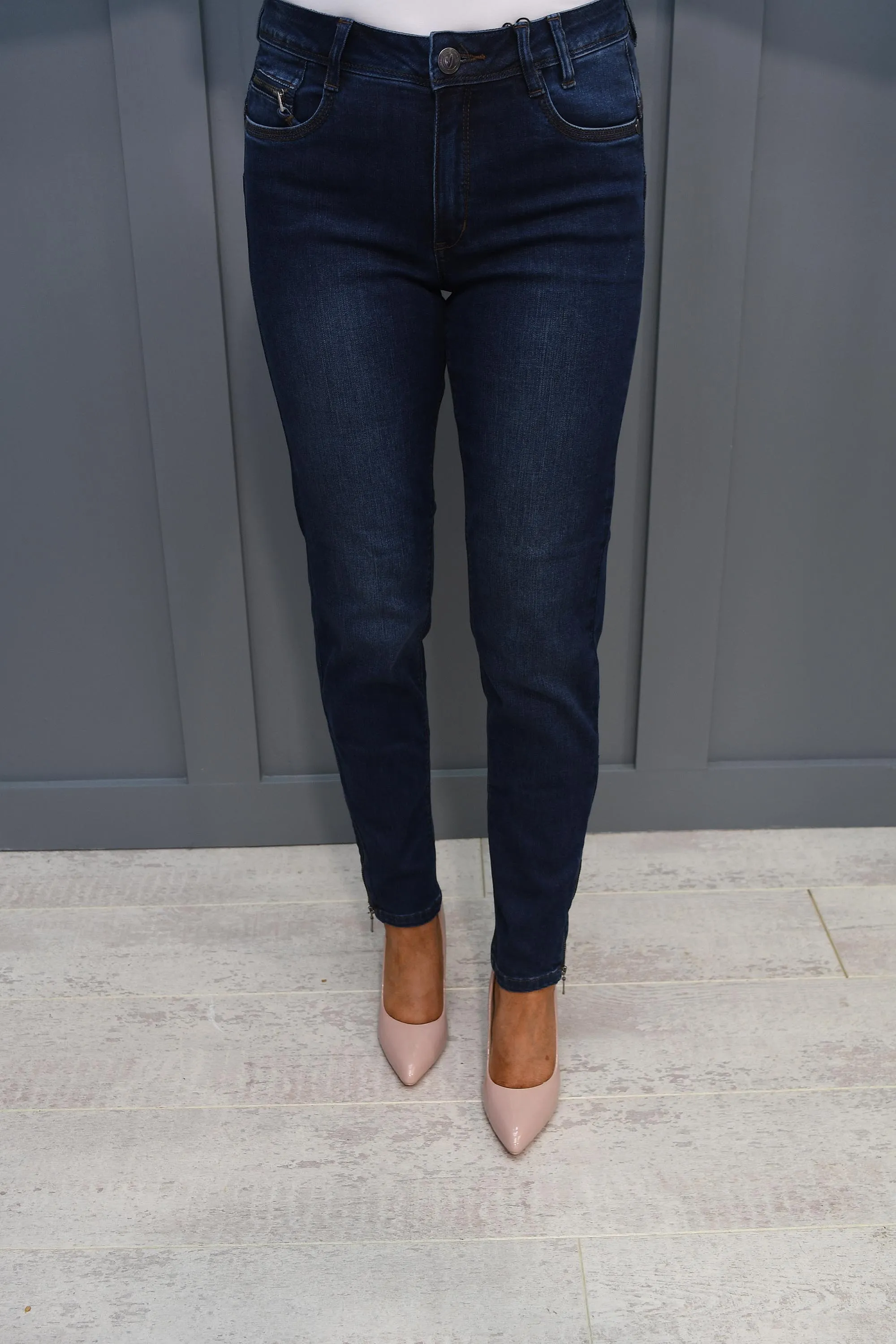 Cro Blue Denim Jean With Side Zip - 6192 692 6569