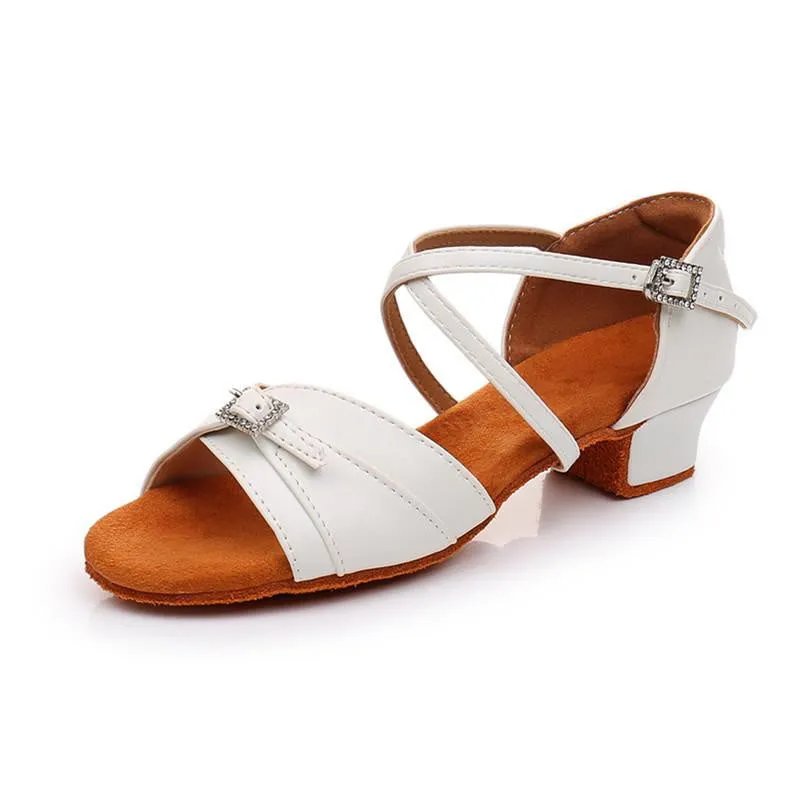 Cross Tie Open Toe Latin Shoes