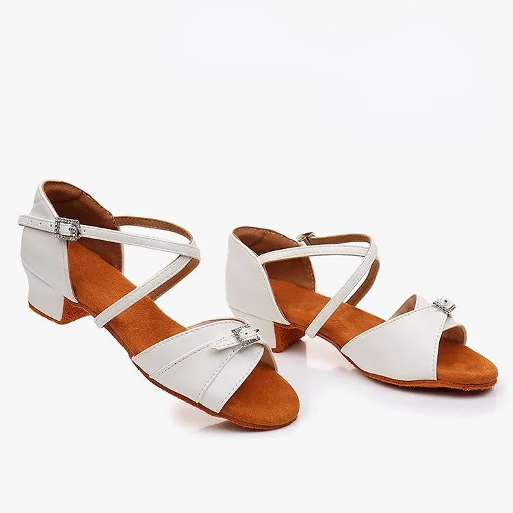 Cross Tie Open Toe Latin Shoes