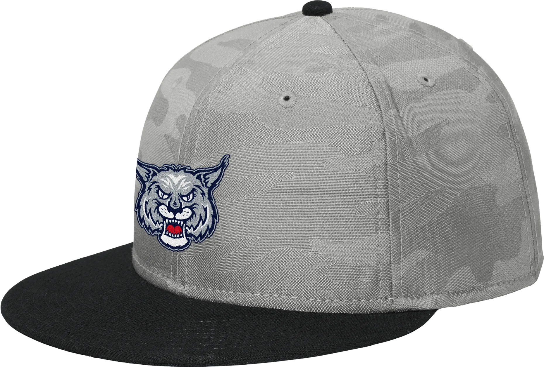 CT Bobcats New Era Camo Flat Bill Snapback Cap