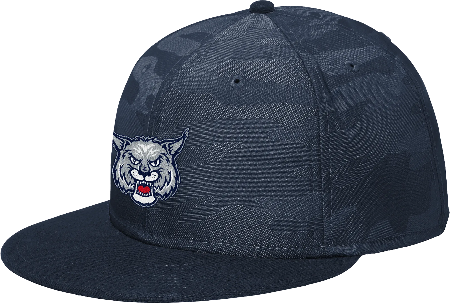 CT Bobcats New Era Camo Flat Bill Snapback Cap