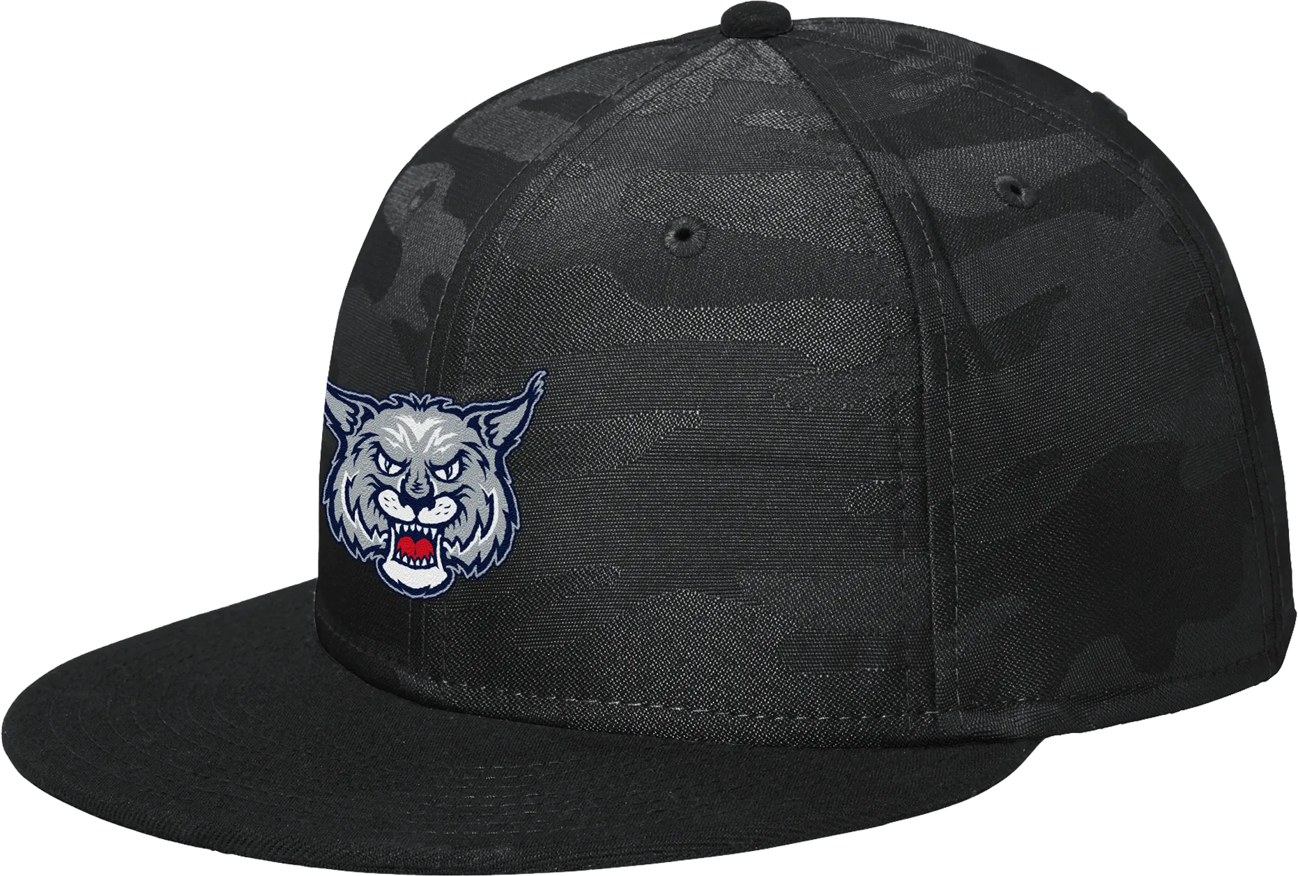 CT Bobcats New Era Camo Flat Bill Snapback Cap