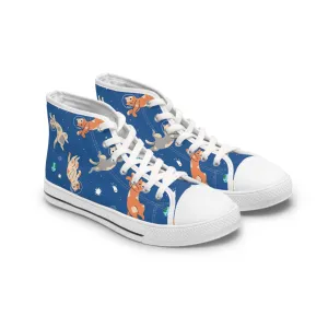 Cute Cats in Space Women's High Top Sneakers