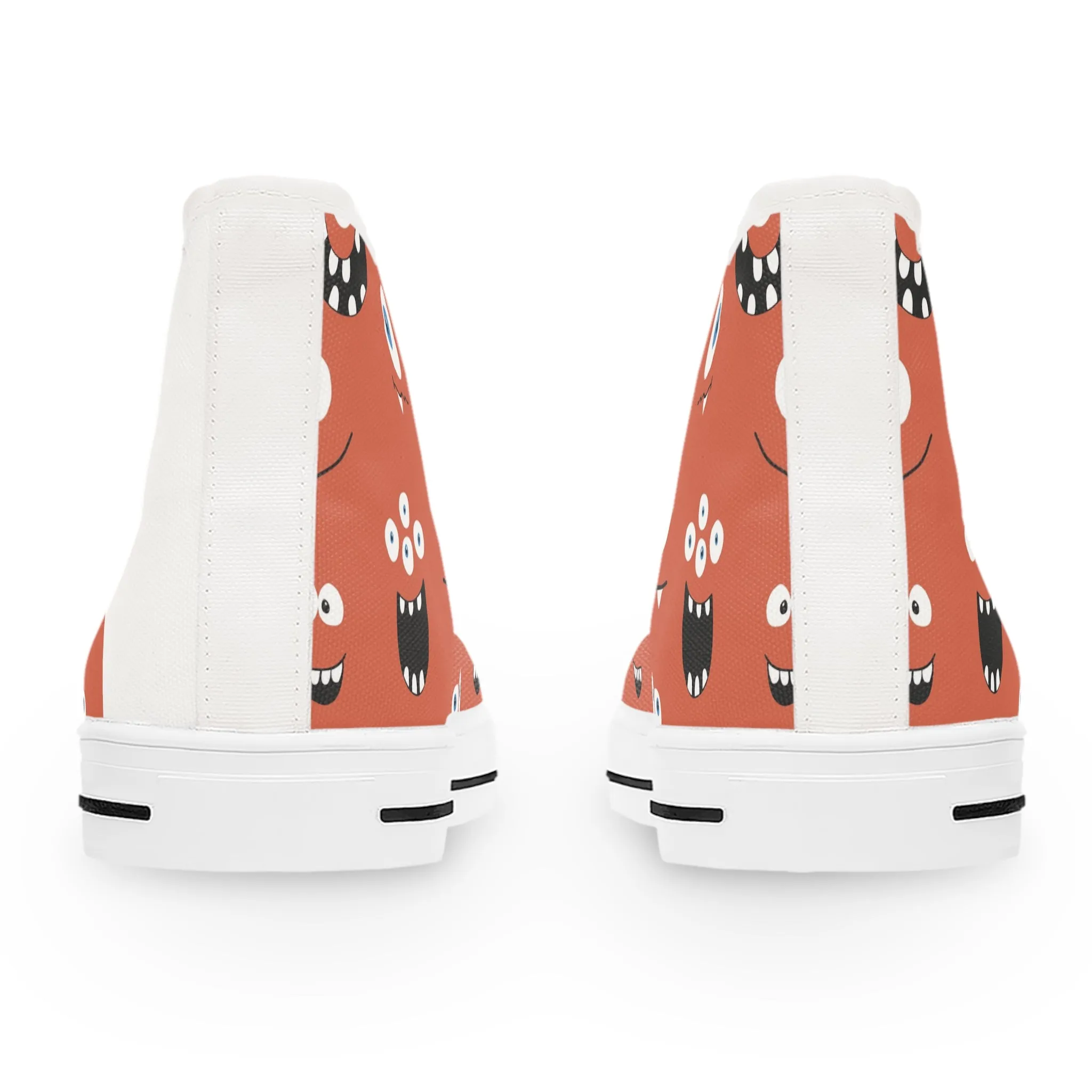 Cute Monster Faces Women's High Top Sneakers