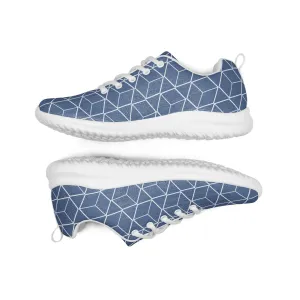 DASH Geo Kashmir Blue Men’s Athletic Shoes Lightweight Breathable Design by IOBI Original Apparel