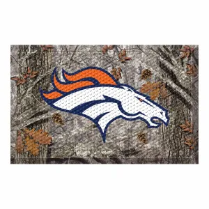 Denver Broncos Rubber Scraper Door Mat Camo