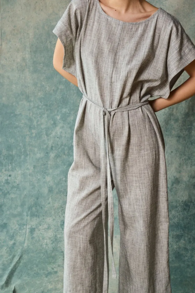 Devlyn van Loon Tie Back Jumpsuit (Oyster)