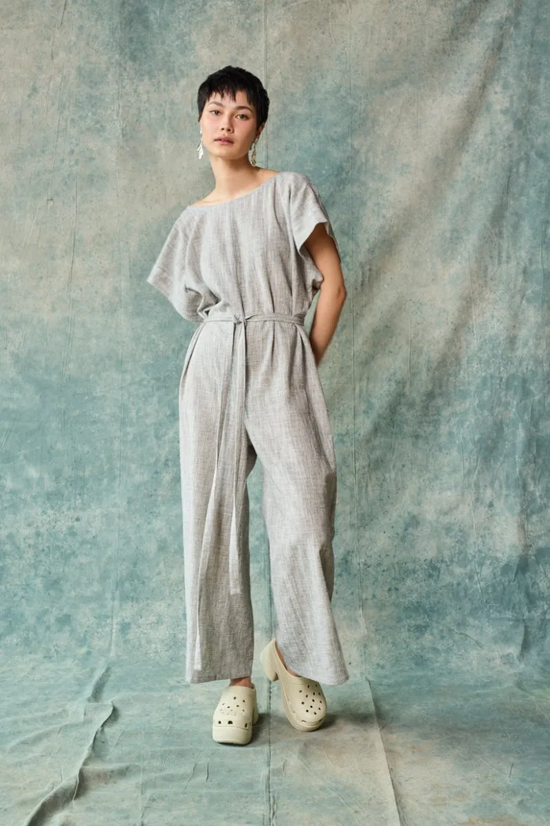 Devlyn van Loon Tie Back Jumpsuit (Oyster)