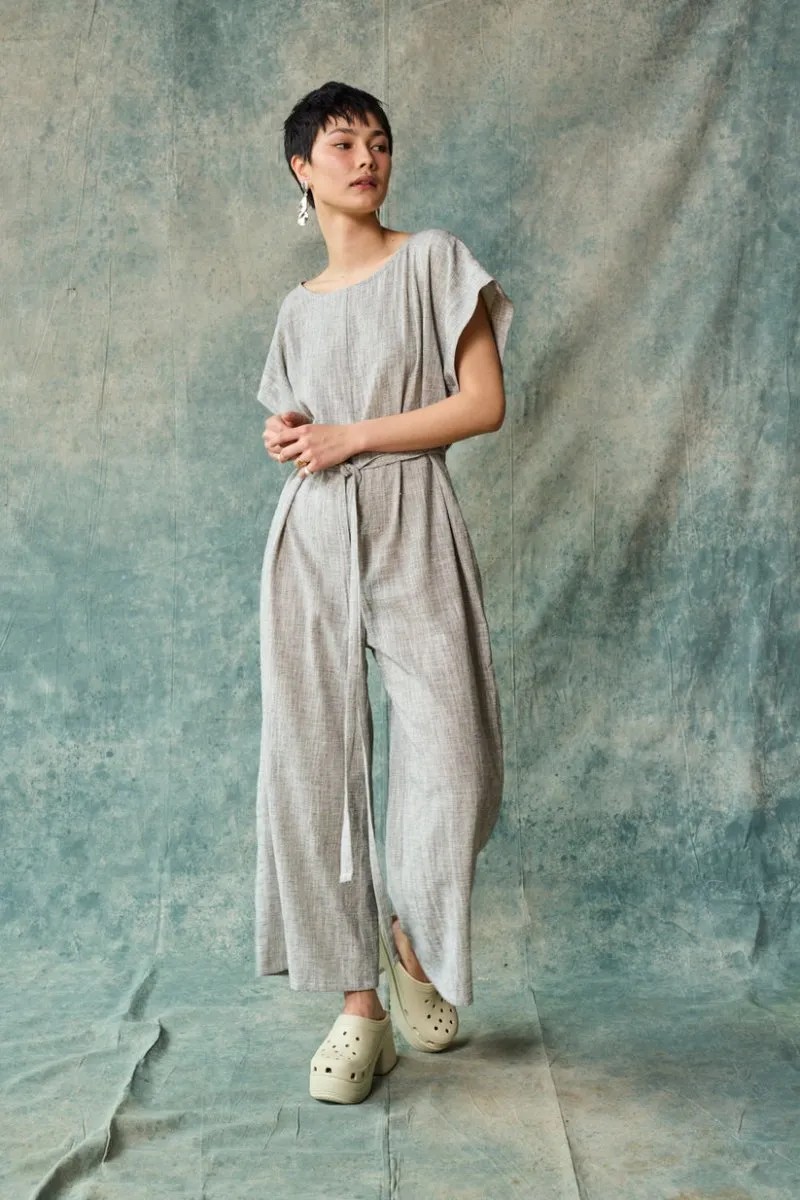 Devlyn van Loon Tie Back Jumpsuit (Oyster)