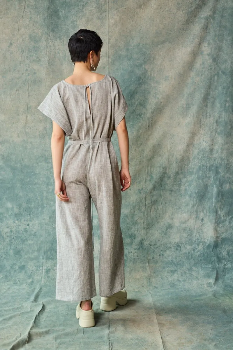 Devlyn van Loon Tie Back Jumpsuit (Oyster)