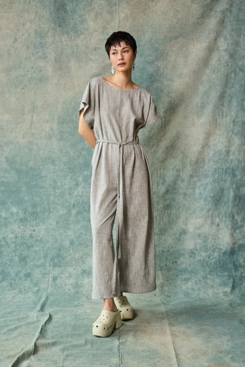 Devlyn van Loon Tie Back Jumpsuit (Oyster)