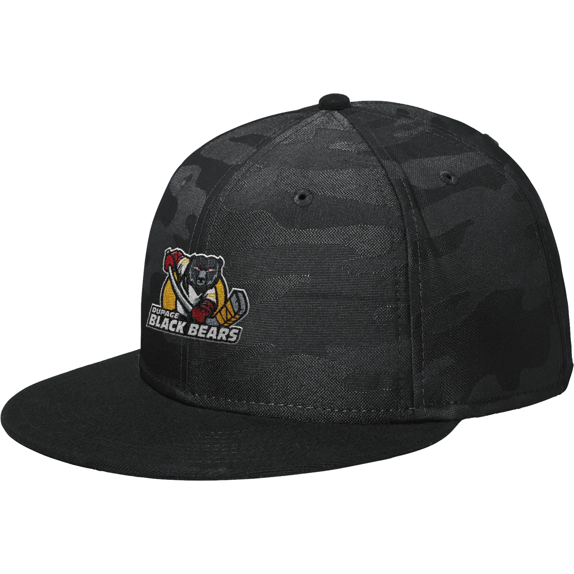 Dupage Black Bears New Era Camo Flat Bill Snapback Cap