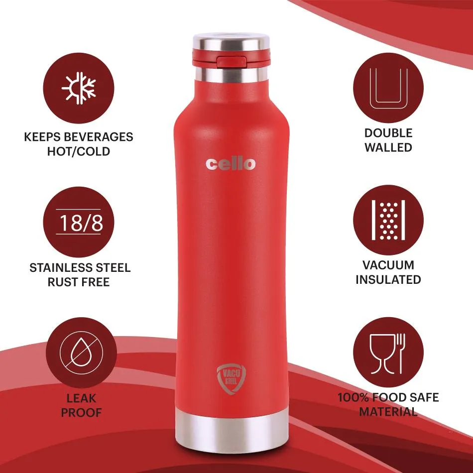 Duro One Touch Flask, Vacusteel Water Bottle 800ml