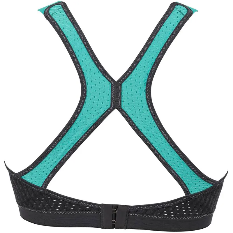 Dynamix Star Sports Bra Non-Wired Peacock Blue Grey - Anita Active