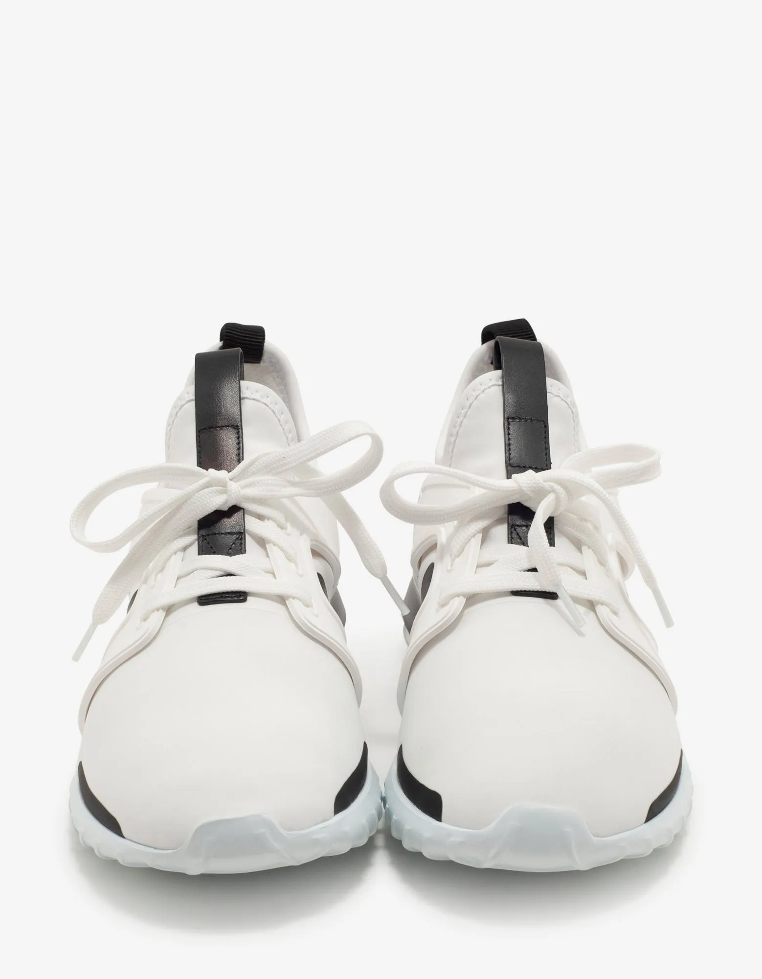 Emilien White Neoprene Trainers