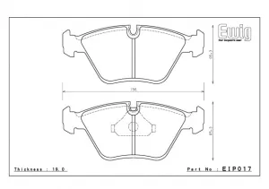 ENDLESS EIP017MX72 Front brake pads AUDI 80/100/BMW E46/E39/M3 E36/M COUPE Z3/M ROADSTER Z4