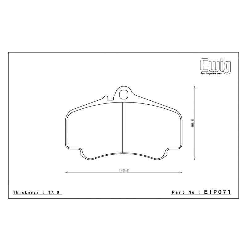 ENDLESS EIP071MX72 Front brake pads PORSCHE 996