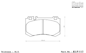 ENDLESS EIP117MX72 Brake pads MERCEDES-Benz AMG W211 E55/W220 S63L/W215 CL55,CL65/W219 CLS55