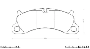 ENDLESS EIP214MX72 Front brake pads PORSCHE 3.8 CARRERA S/4S