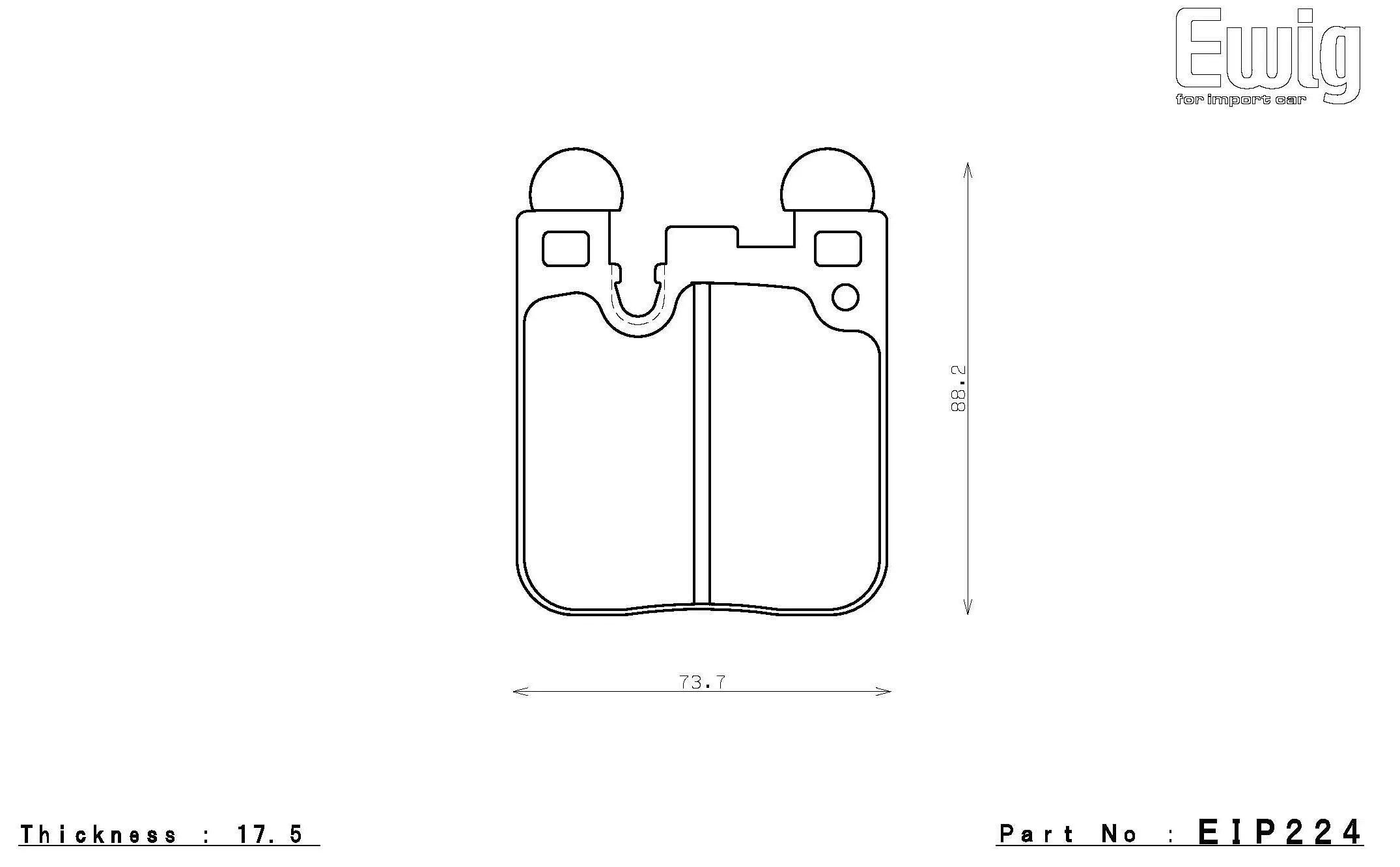 ENDLESS EIP224MX72 Rear brake pads for BMW M2 (F87)/M3 (F80)/M4 (F82)