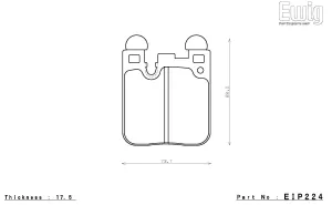 ENDLESS EIP224MX72 Rear brake pads for BMW M2 (F87)/M3 (F80)/M4 (F82)