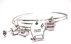 Fight Boxing Glove Expandable Bangle Bracelet Set