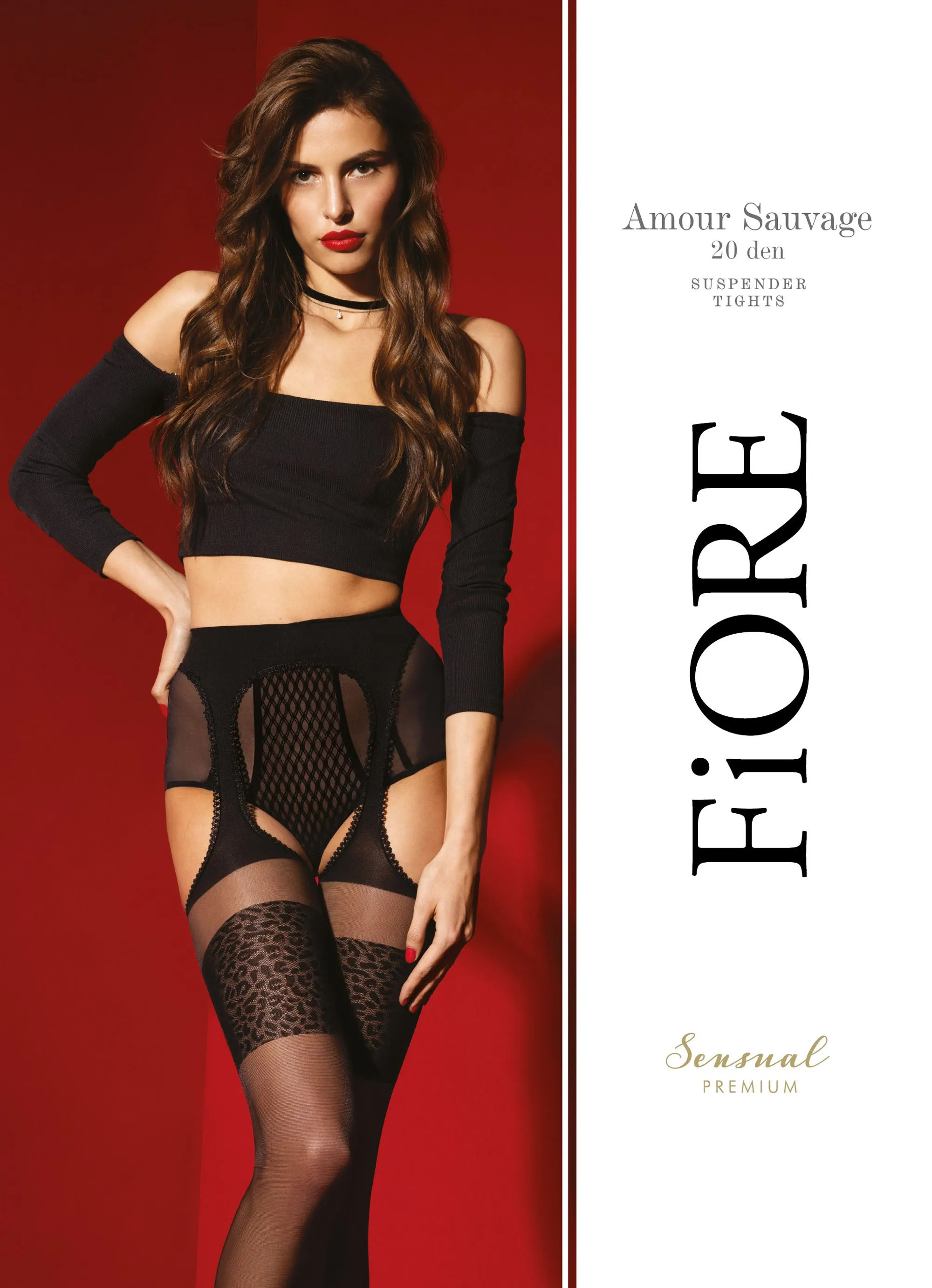 FiORE Amour Suavage Sheer Suspender Tights 20 Denier