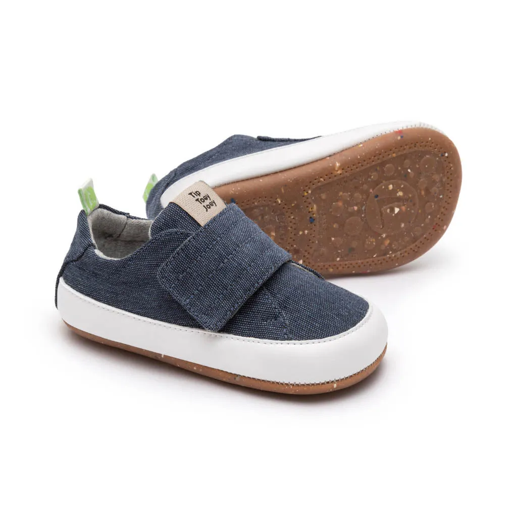 Friendly Green Sneakers - Blue Eco Canvas (Baby)