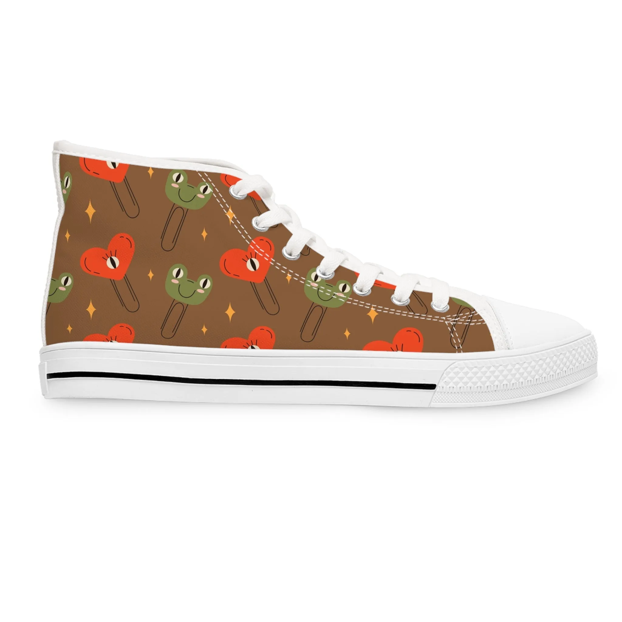 Frog and Lollipops Women's High Top Sneakers