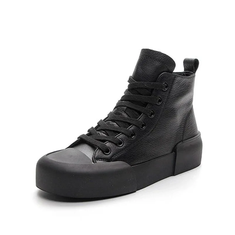 G32 Women's Casual Shoes - Leather High Top Sneakers