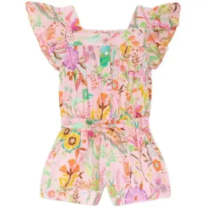 Girls Floral Cuban Sits Playsuit