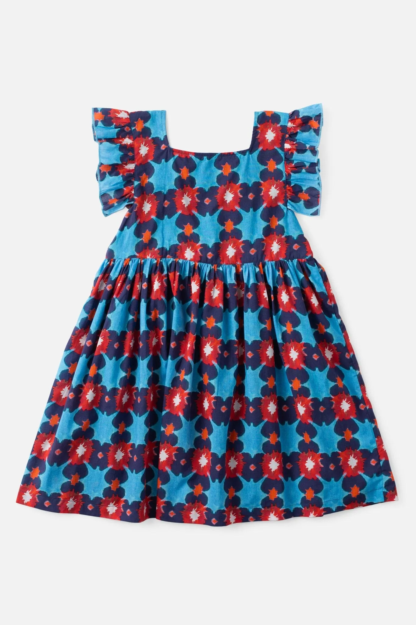 Girls Maya Flutter Sleeve Dress - Tie Dye (Sizes 2-6)