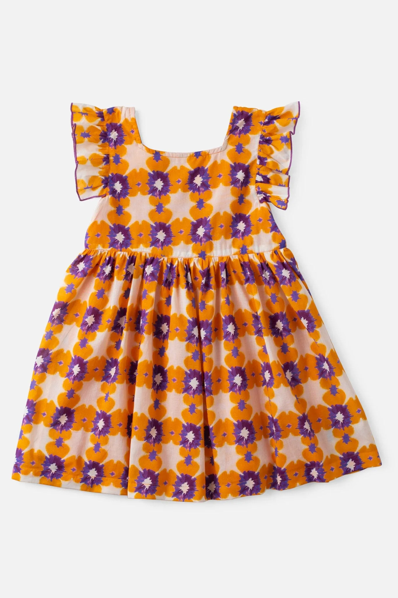 Girls Maya Flutter Sleeve Dress - Tie Dye (Sizes 2-6)