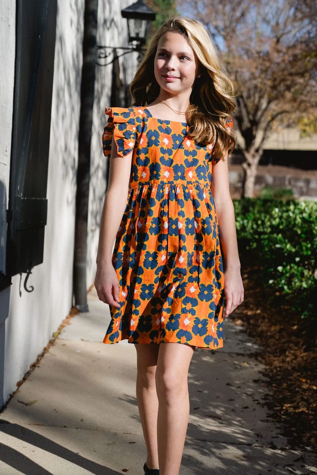 Girls Maya Flutter Sleeve Dress - Tie Dye (Sizes 2-6)