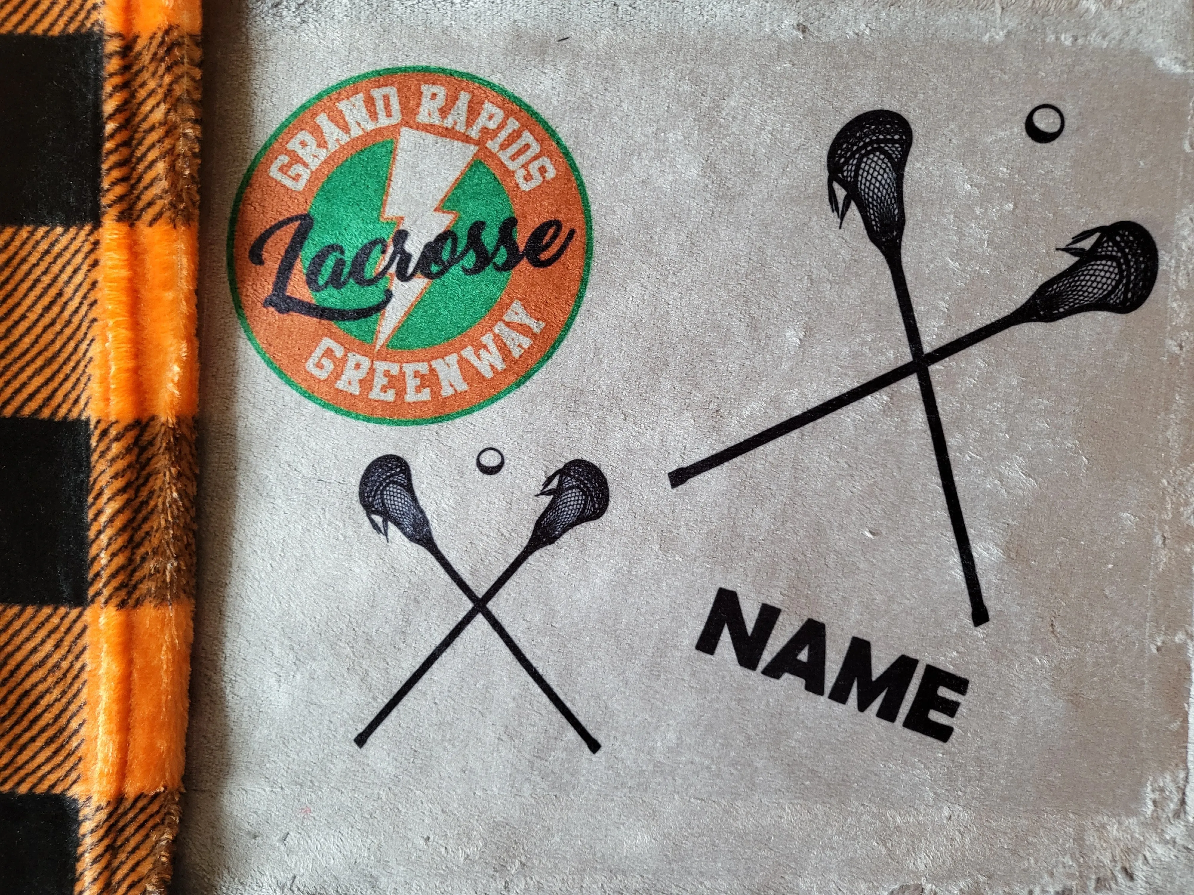 GRAND RAPIDS FUNDRAISER - Cozy Lacrosse Blanket customizable (CLOSED)