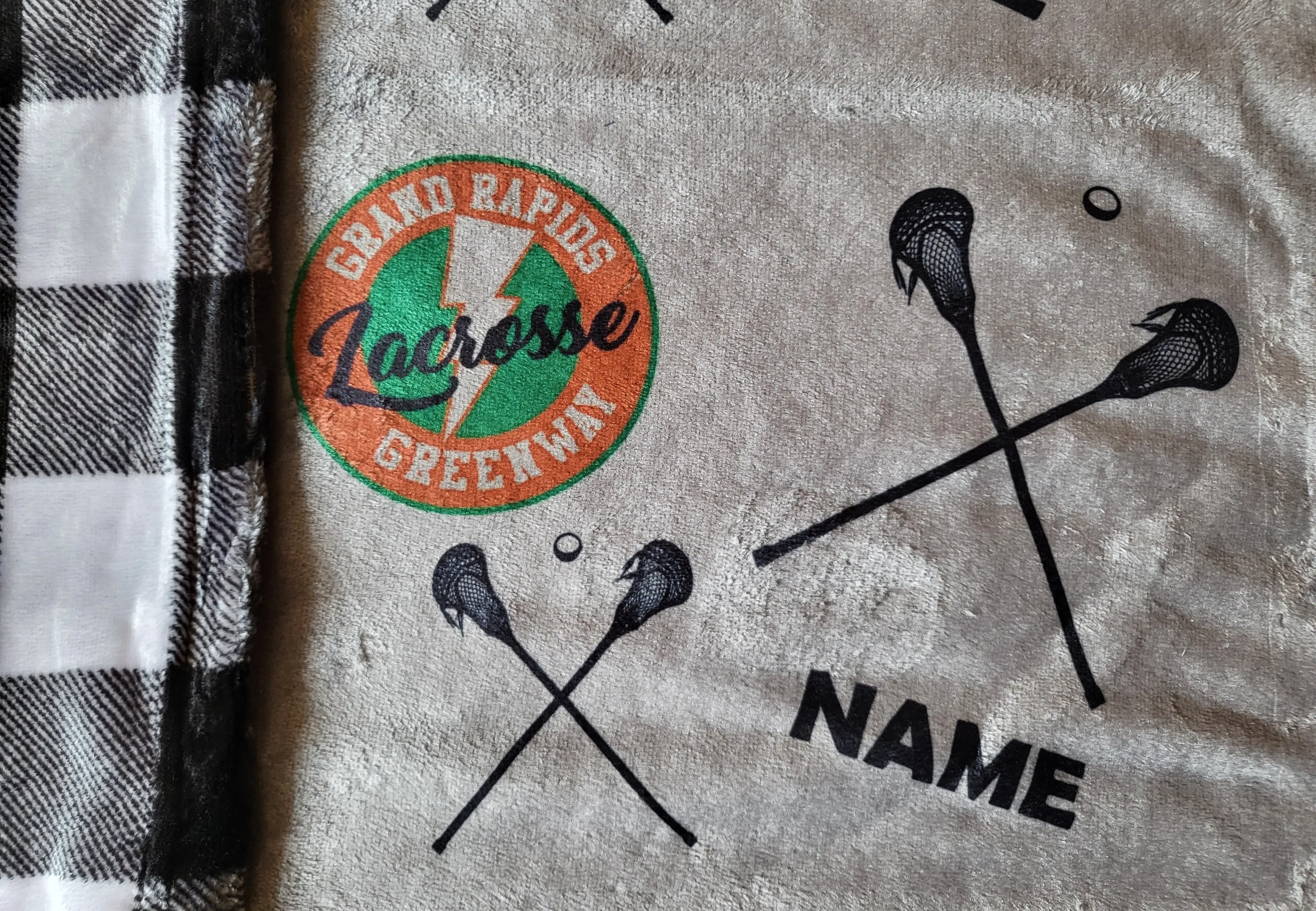 GRAND RAPIDS FUNDRAISER - Cozy Lacrosse Blanket customizable (CLOSED)