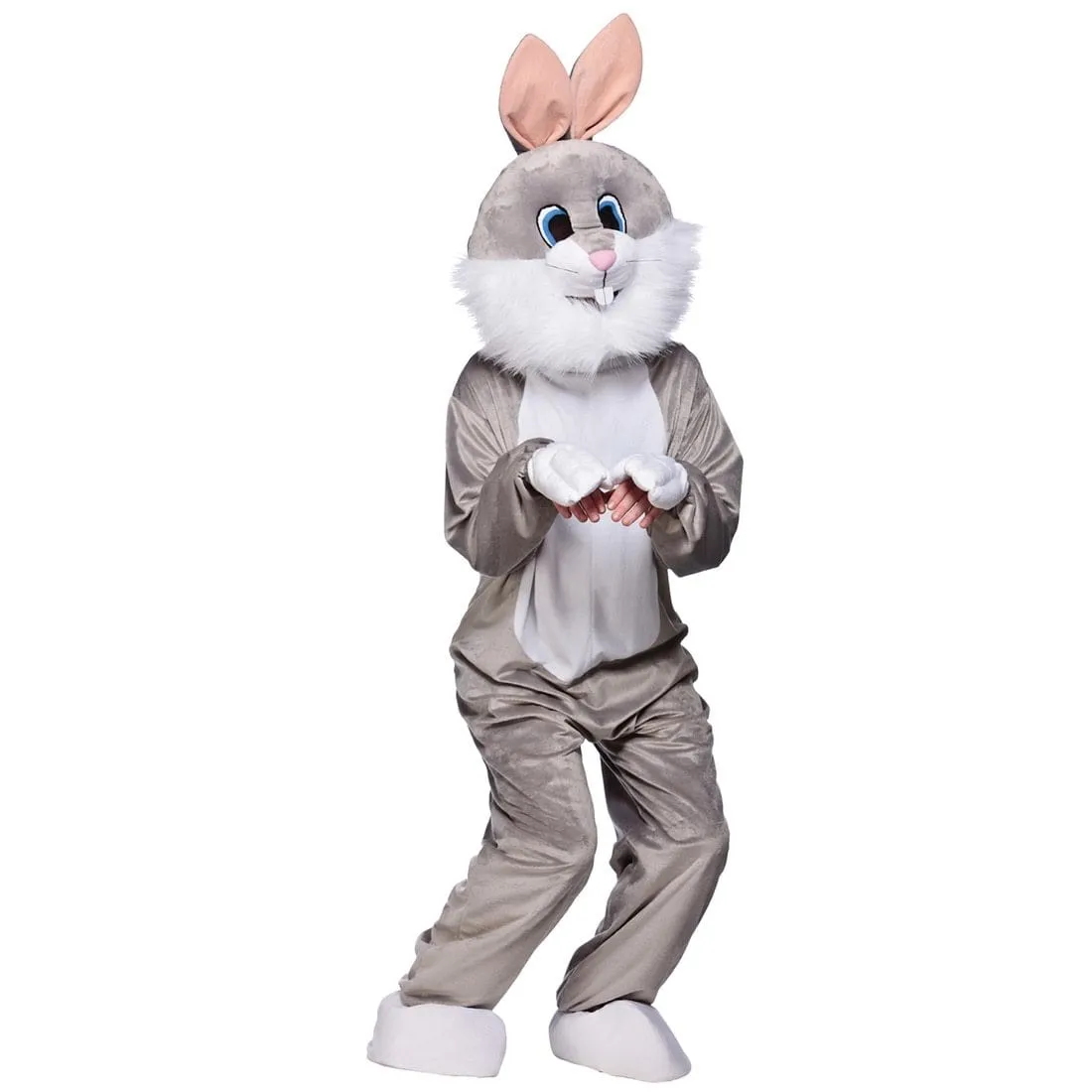 Grey Bunny Rabbit Full  Mascot Sports Fancy Dress Costume