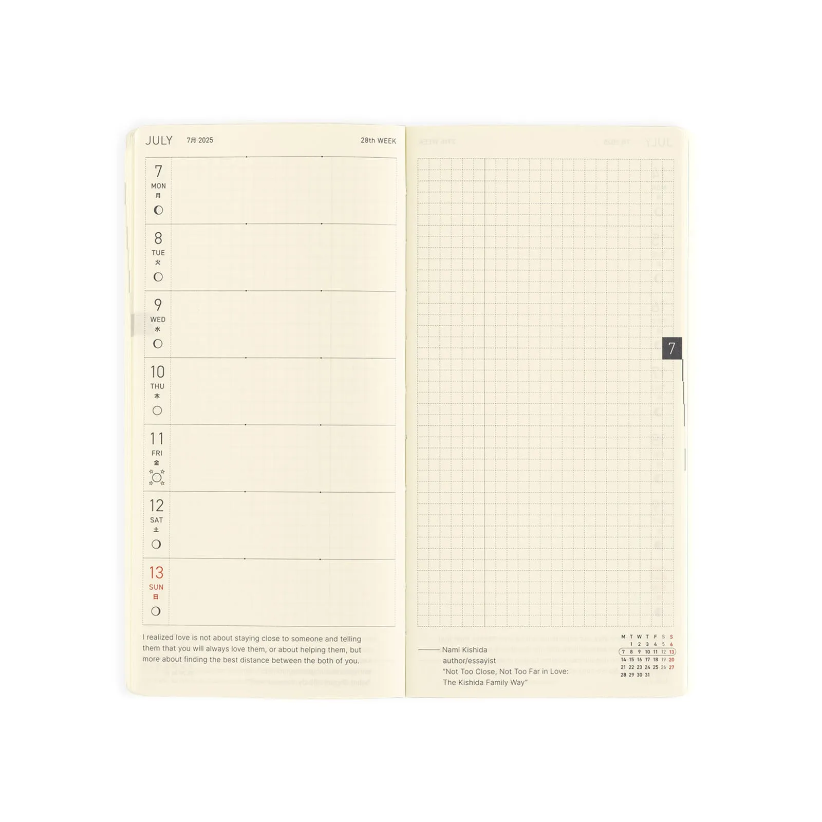 Hobonichi 2025 Weeks MEGA English Edition [Sneaker: Leaf Green]