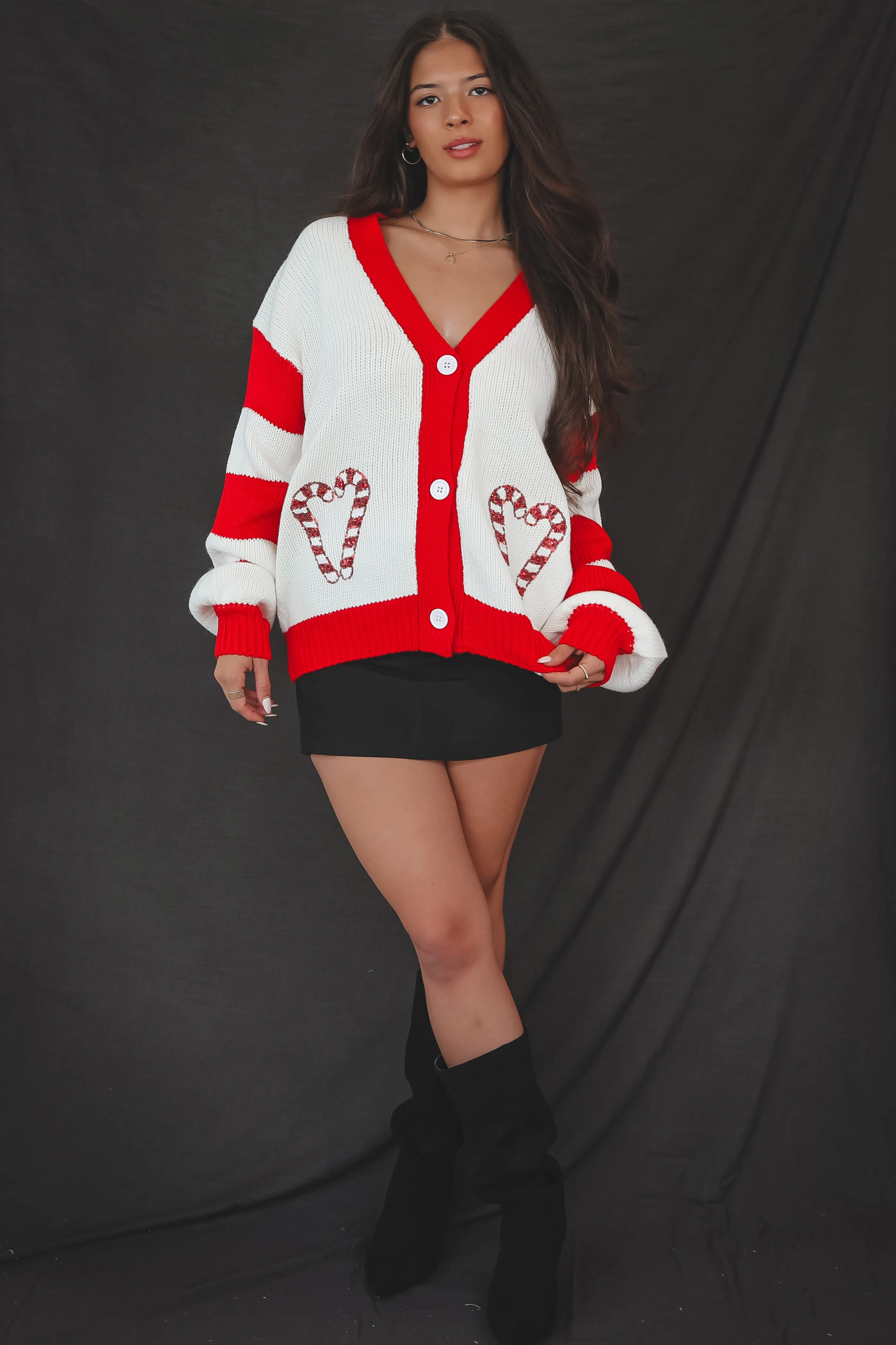 Holly Jolly Holiday Candy Cane Sweater