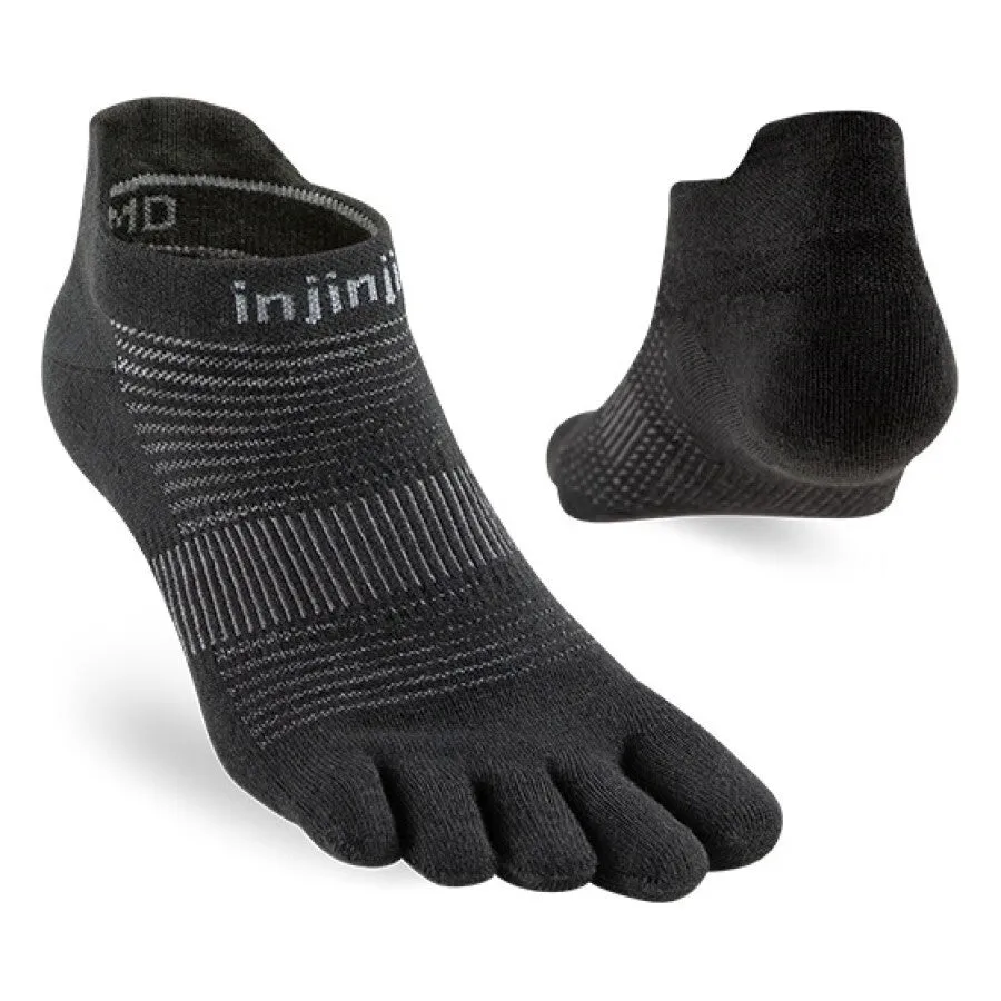 Injinji Run Sock | Lightweight | No Show  | Black