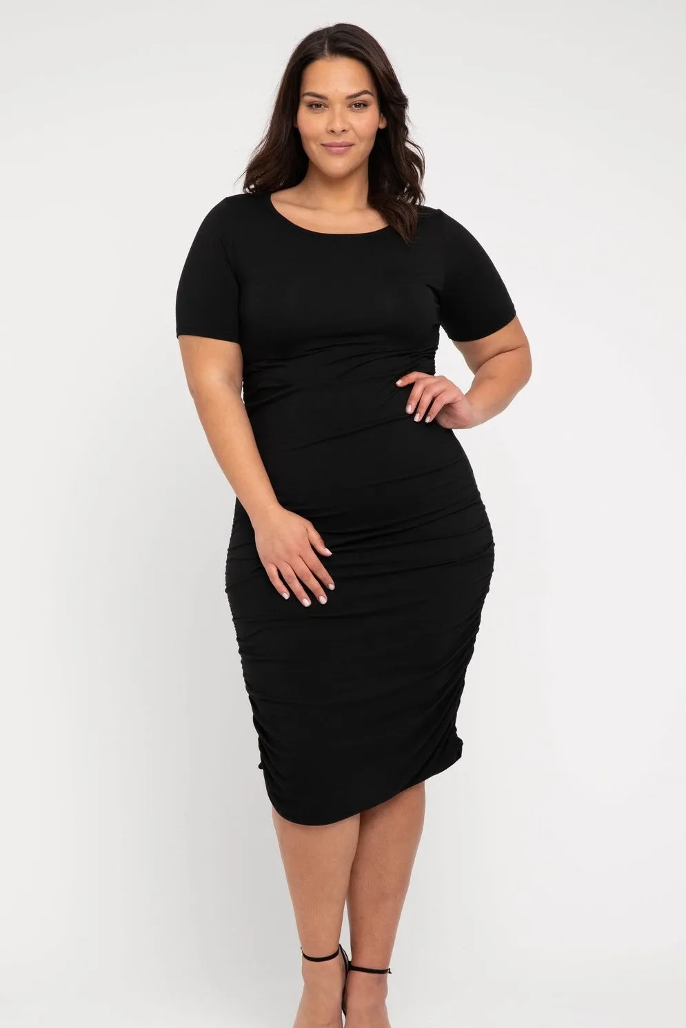 Jasper Ruched Dress - Black