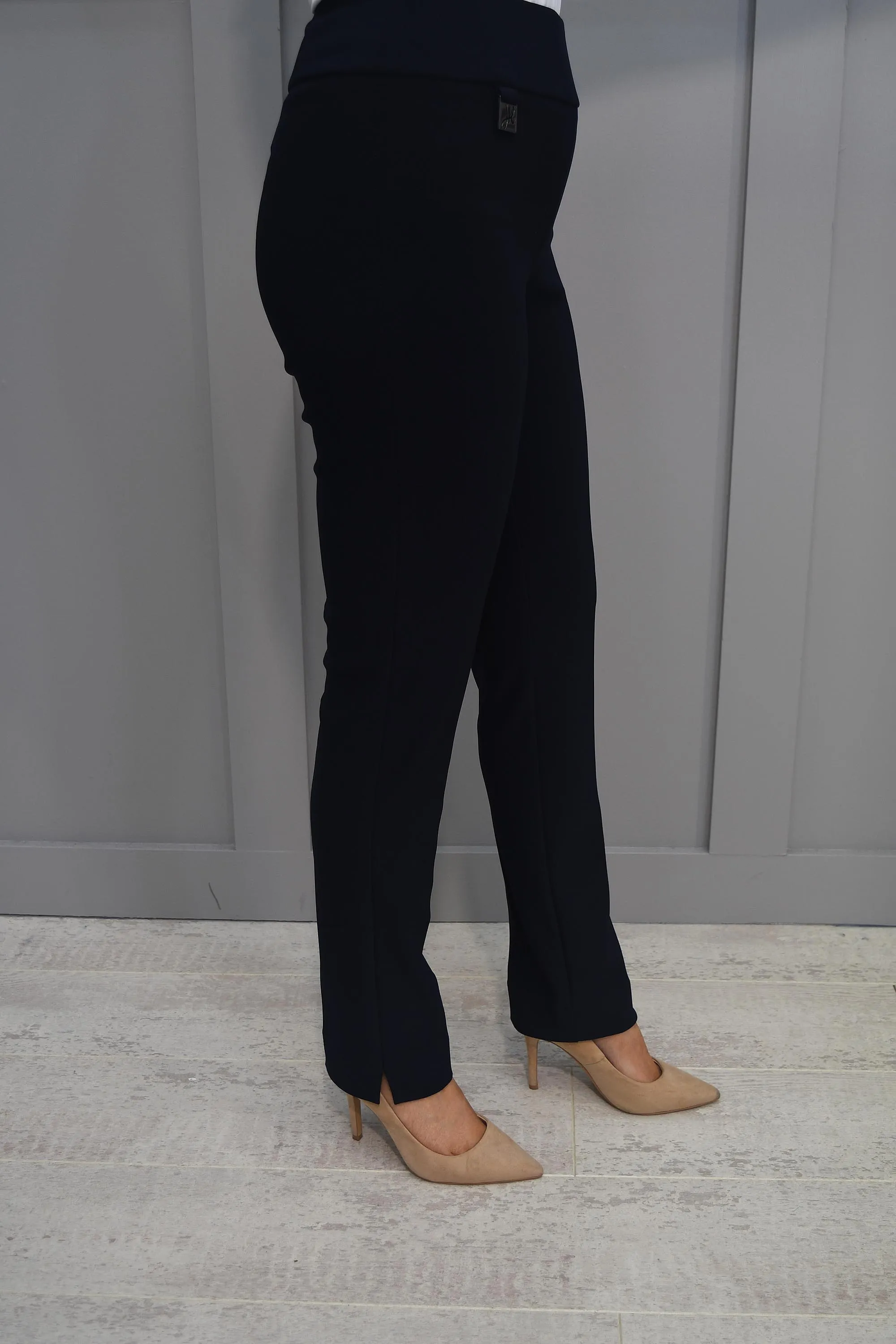 Joseph Ribkoff Navy Slim Leg High Waisted Trouser - 144092 2166