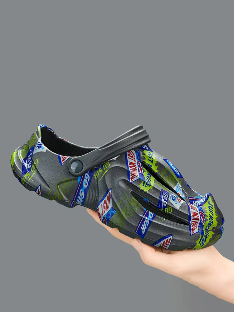 Just Morning Men'S Scribble Sandals