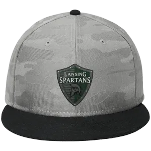 Lansing Spartans New Era Camo Flat Bill Snapback Cap